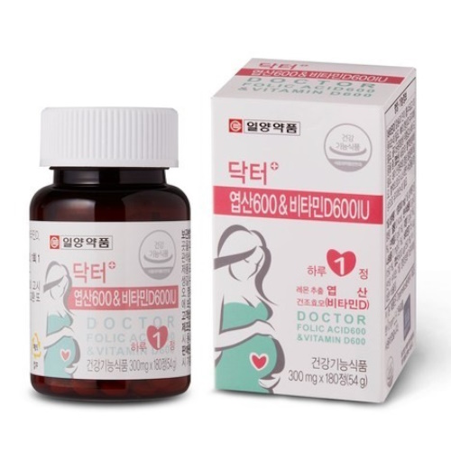 일양약품 닥터 엽산600 비타민D600IU 300mg 180정 (2개)_이미지
