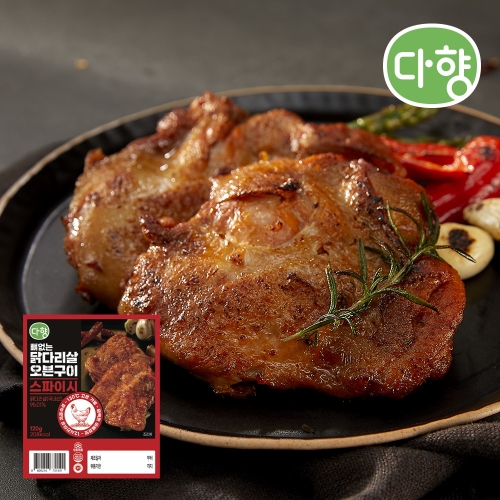 팜덕 다향 국내산 뼈없는 닭다리살 오븐구이 스파이시 120g (12개)_이미지