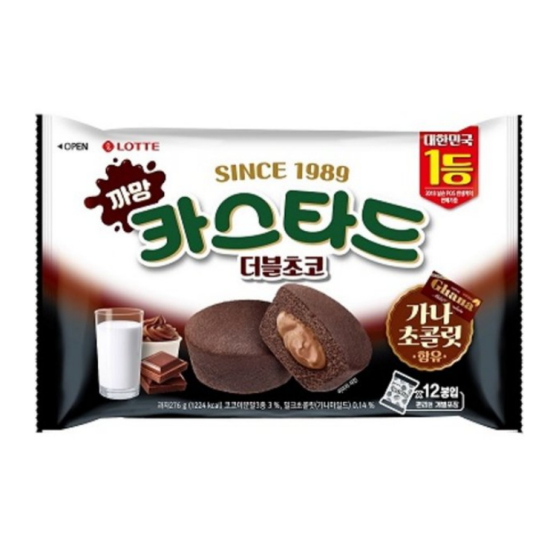 롯데웰푸드 카스타드 더블초코 12개입 276g (1개)