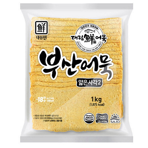 사조대림 대림선 부산어묵 얇은사각2 1kg (4개)_이미지