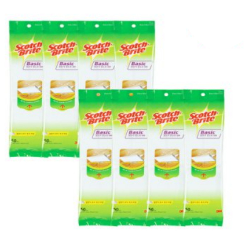 3M 스카치브라이트 베이직 정전기 청소포 대형 50매 (8개)