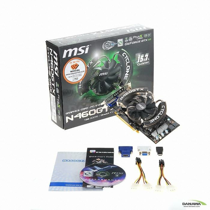 MSI 지포스 GTX460 N460GTX CYCLONE OC D5 1GB + Mini-HDMI_이미지