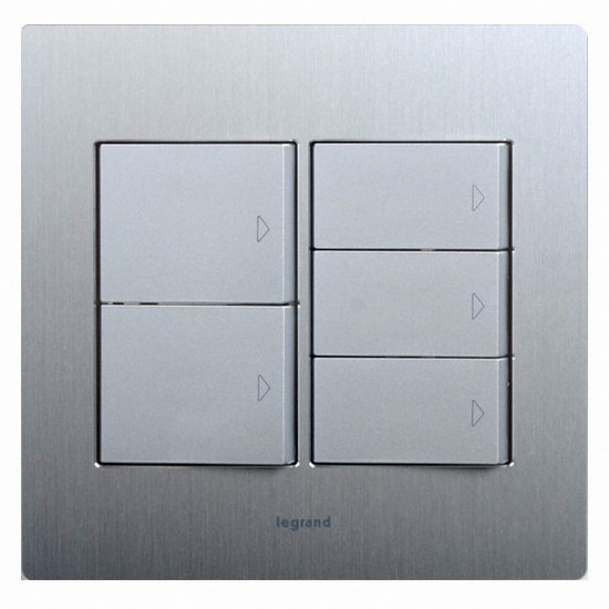 르그랑코리아 타비앙 데코 중5구 스위치 알루미늄 실버_이미지