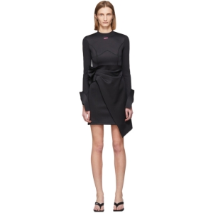  오프화이트 Black Jersey Wrap Dress