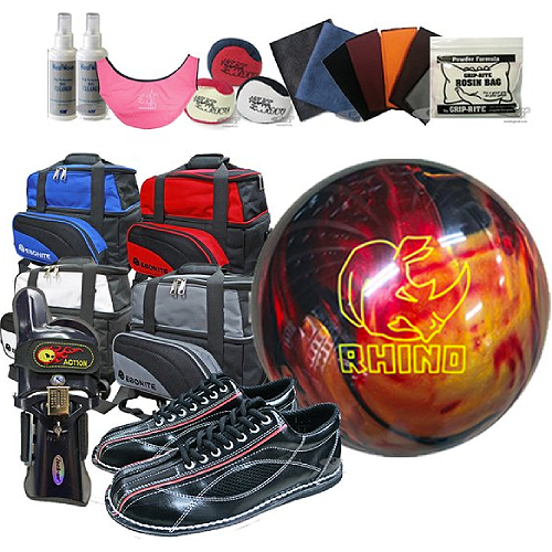 브런스윅 라이노 레드블랙골드 펄 볼링공 풀세트_이미지