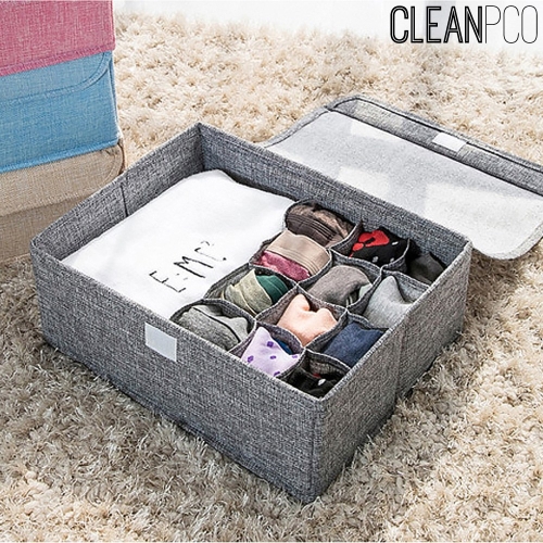 [불명] 모던 패브릭 속옷정리함 수납함 속옷 보관함_이미지