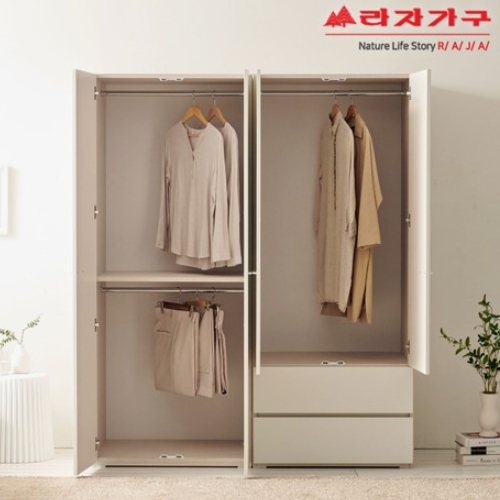 라자가구 비바 폴리 키큰 옷장세트 1600_이미지