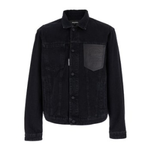 디스퀘어드2 블랙 데님 재킷 S74AM1604 D30015900