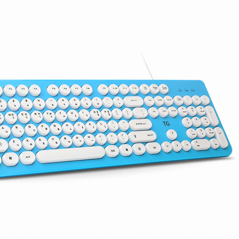 TG삼보 TG-K8600U 아이솔레이션 유선 키보드 (블루)_이미지