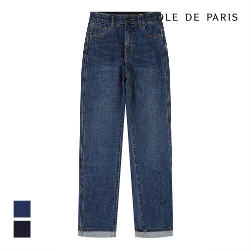 에꼴드파리 뒤사선 요크 배기핏 데님팬츠_PB2XDPC033Z