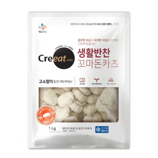 CJ제일제당 크레잇 생활반찬 꼬마 돈카츠 1kg (1개)_이미지