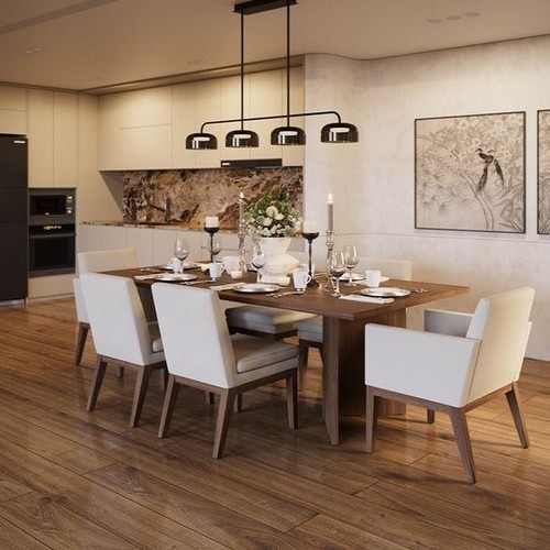 까사미아 캄포 식탁 2100 (의자6개)_이미지