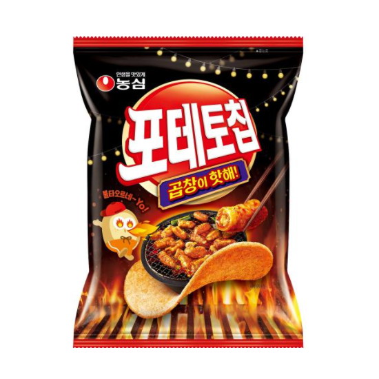 농심 포테토칩 곱창이 핫해 60g (4개)