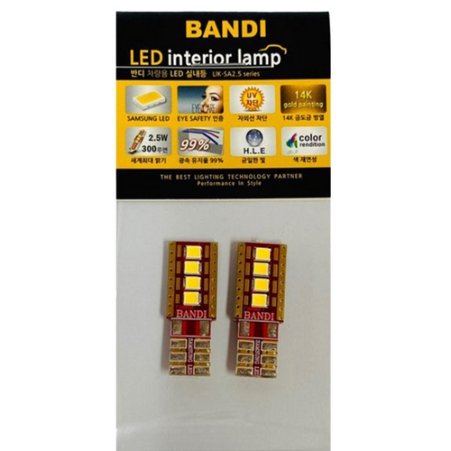 반디 LED 사이드뷰 번호판등 쉐보레 더뉴 스파크 전용 (2개)_이미지