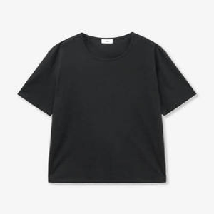 TNGT Essential U-neck T-Shirts Black TNTS5E207BK_이미지