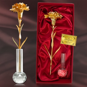 로얄 금카네이션 크리스탈 화병세트