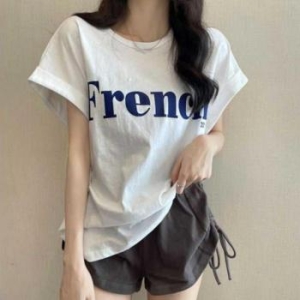 오노마 ONM 여름 반팔티 여성 루즈핏 캐주얼 데일리 라운드넥 33920333_이미지