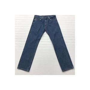 리바이스바디웨어 빈티지 505 블루 데님 스트레이트 플랫 프론트 코튼 청바지 사이즈 34X32 1992209_이미지