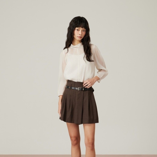 대현 듀엘 시스루 타이 블라우스 D254MSC040