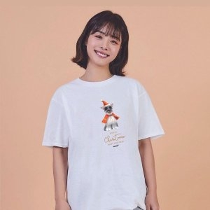 키밍 슈나우저 크리스마스 해피 뉴이어 그래픽 반팔티 W7DDABE