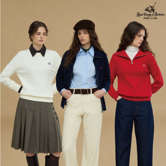 RCB POLO CLUB 여성 26FW 케이블 니트 3종 세트_이미지
