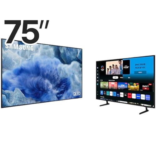 삼성전자 QLED KQ75QF8AAFXKR + KU43UD7000FXKR (벽걸이, TV+TV)_이미지