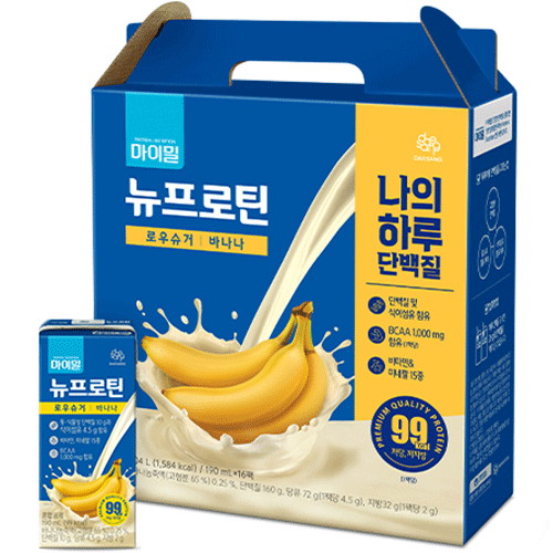 대상웰라이프 마이밀 뉴프로틴 로우슈거 바나나 190ml (60개)_이미지