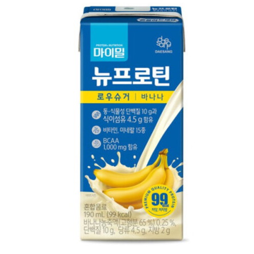 대상웰라이프 마이밀 뉴프로틴 로우슈거 바나나 190ml (60개)_이미지