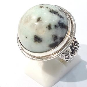 블루케이 화이트아게이트 원석 반지 211020-05 탄생석_이미지