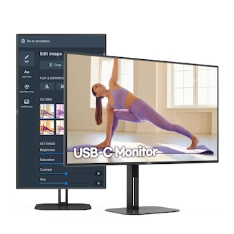 알파스캔 <b>AOC</b> U27V5 4K UHD USB-C 프리싱크 높낮이 무결점