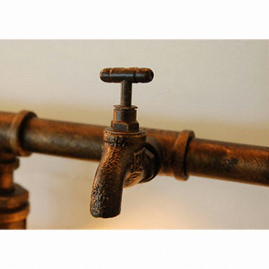 빈티지 파이프 벽등 2등 60W_이미지