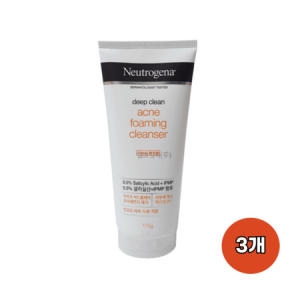 존슨앤존슨 뉴트로지나 딥 클린 아크네 포밍 클렌저 175g (3개)