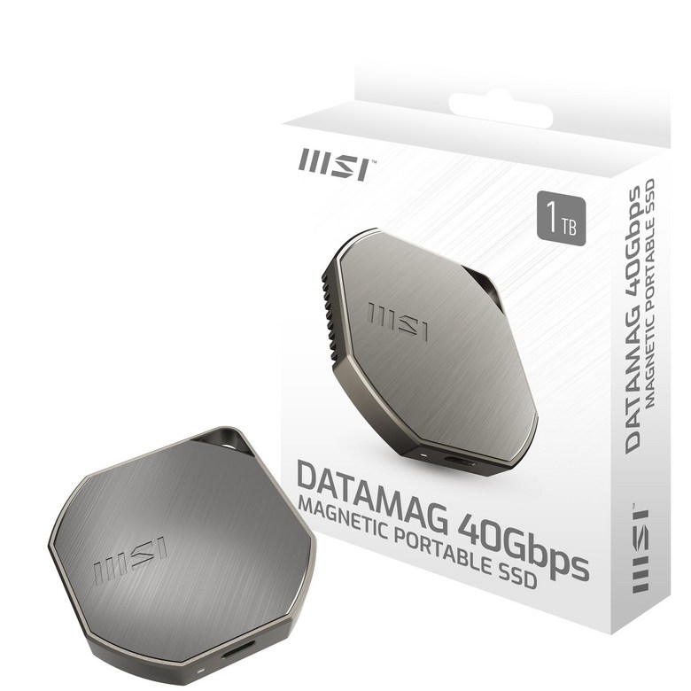 MSI DATAMAG 40Gbps 마그네틱 Portable SSD 해외구매 (1TB)