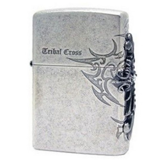 지포(ZIPPO) SIDE TRIBAL CROSS EMB (SILVER)(R)_이미지