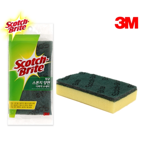 3M SL-135 항균 스펀지 양면 다목적 수세미 90x150mm
