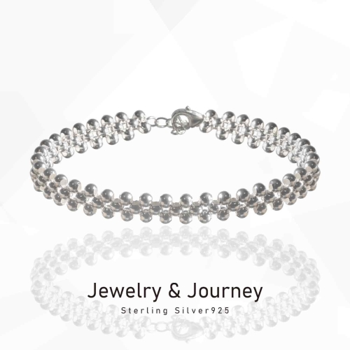 실버925 트리플 실버볼 팔찌 JBS003