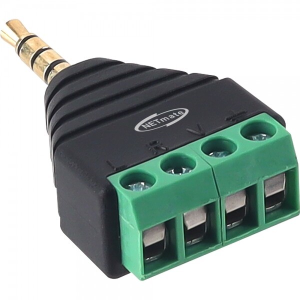 강원전자 NETmate NM-TG02 4극 3.5mm to 4핀 터미널 젠더_이미지