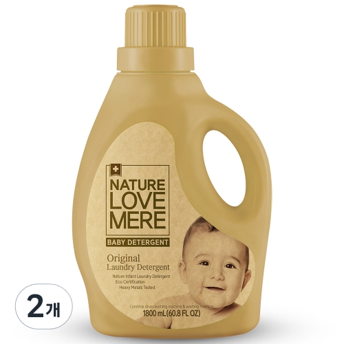 네이쳐러브메레 유아 오리지널 세탁세제 허브가든향 1800ml 2개_이미지