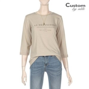 세일한정/CUSTOMABLE모던 레터링 롤업 티셔츠_C2003TS089B