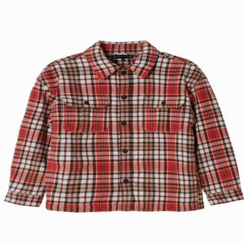 타미힐피거칠드런 6 플리스 라이닝 체크 오버 셔츠 T42F7HSH610BT1 TOMMY HILFIGER 08 16 공용