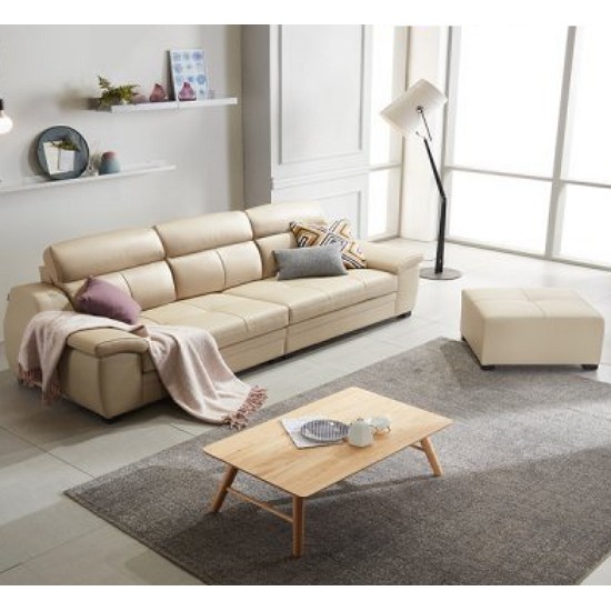 동서가구 헤센 천연가죽 소파 4인용 (스툴포함)_이미지