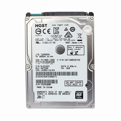 HGST Travelstar 7K1000 7200/32M/노트북용 (1TB, HTS721010A9E630)_이미지