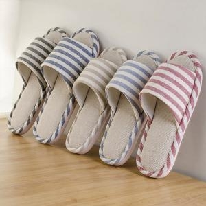 [불명] 남녀 굵은줄 쪼리 린넨 DS9010_이미지