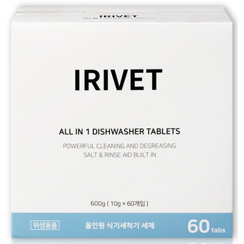 리벳 ㅤ아이리벳 식기세척기 세제 타블렛 10g 60개입 (2개)_이미지