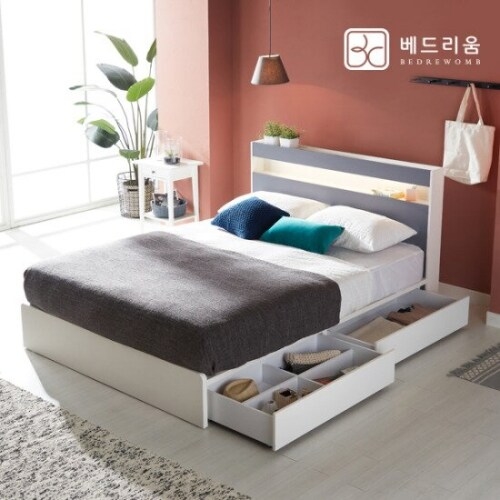 베드리움 시그널 서랍 LED침대 SS (슈페르프리미엄독립)_이미지