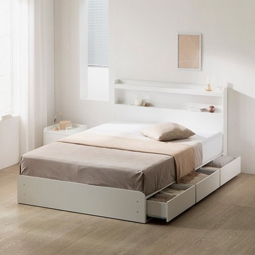 아르메 코지 3단서랍형 수납 LED침대 Q