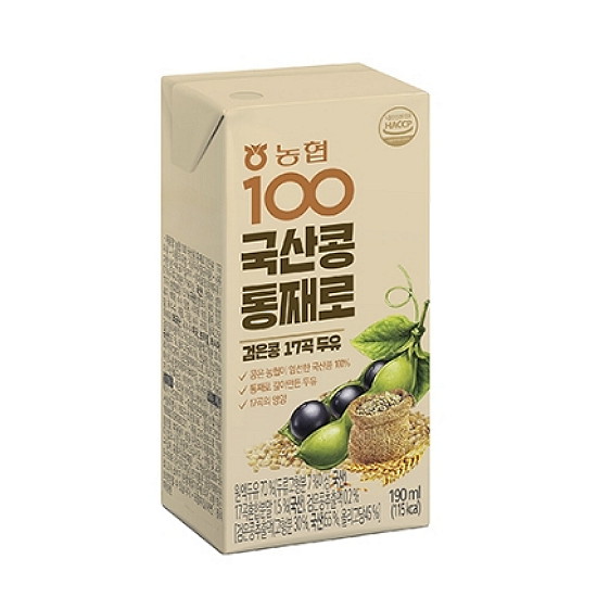 농협식품 100% 국산콩 통째로 검은콩 17곡 두유 190ml (24개)_이미지