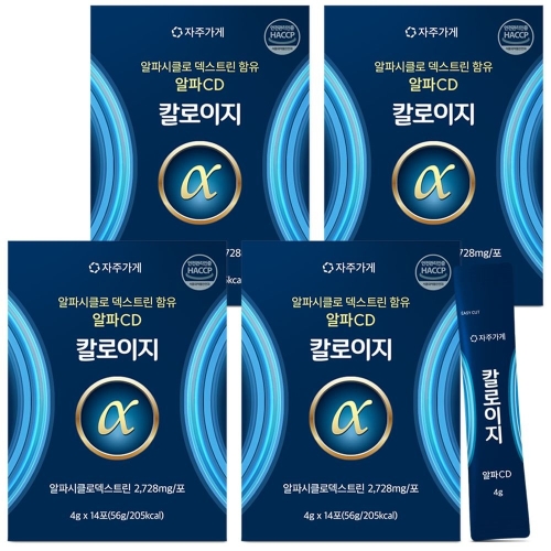 자연그대로 자주가게 알파CD 칼로이지 4g 14포 (4개)