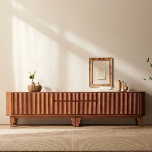 가구의가치 럼블 템바보드 원목 거실장 2400_이미지