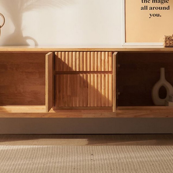 가구의가치 럼블 템바보드 원목 거실장 2400_이미지